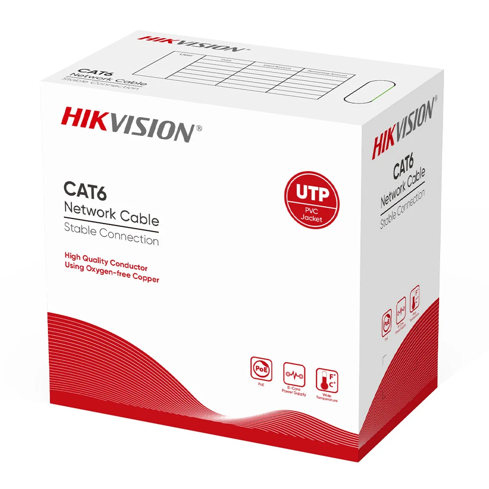 Hikvision DS-1LN6-UU Network Cable 305m Cat6 UTP