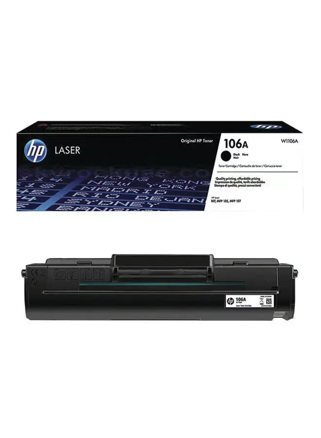 HP 106A Black Original Laser Toner Cartridge (W1106A)